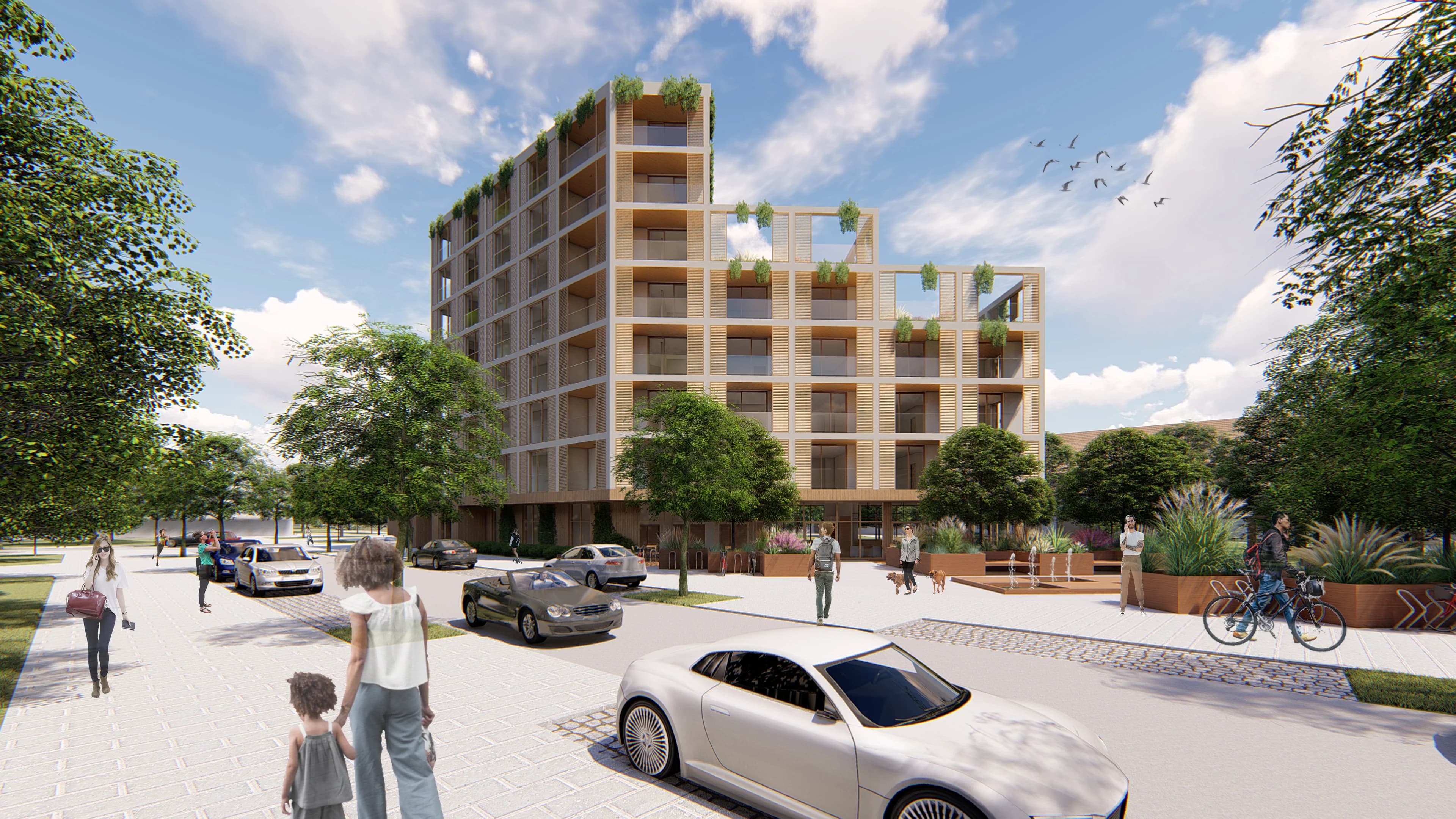 Architectural Study, Apartment Building, Munich