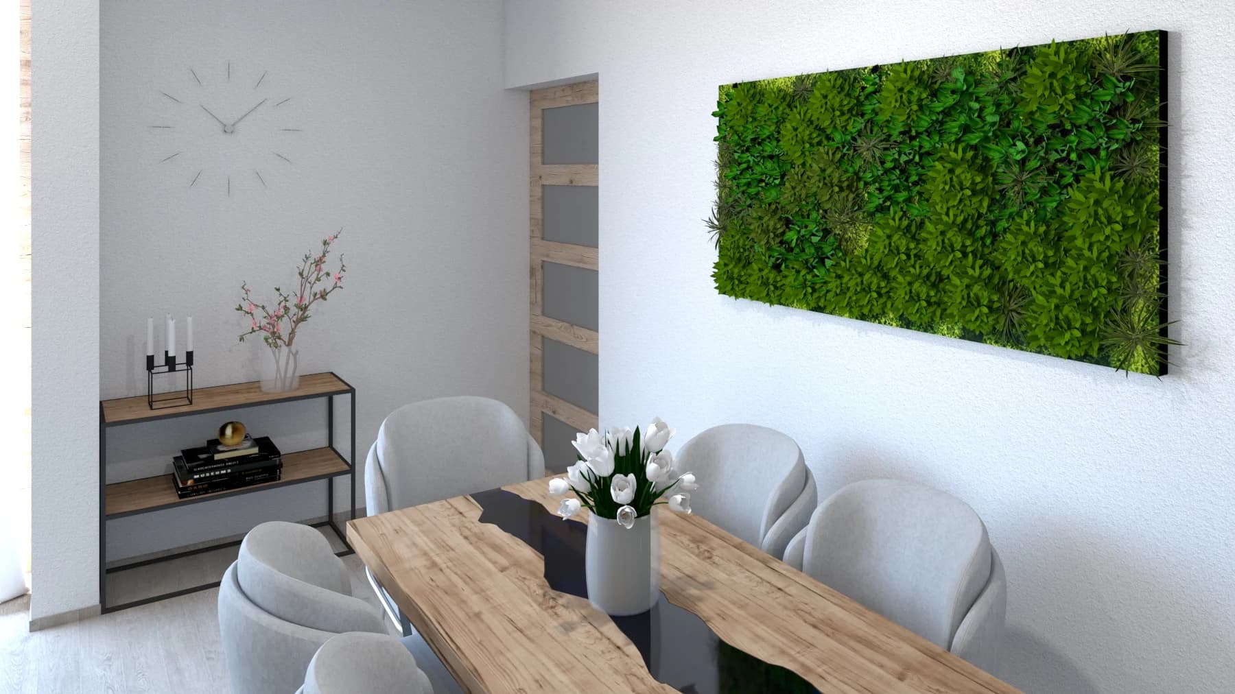 Interior, Living Room with Dining Room — 5